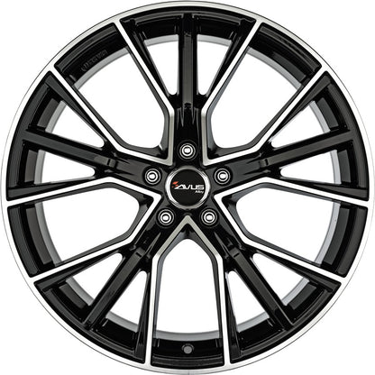 Avus Racing AF18 black polished Alufelge 9x21 Zoll ET37 LK 5x112 ML66.6 – Bild 2