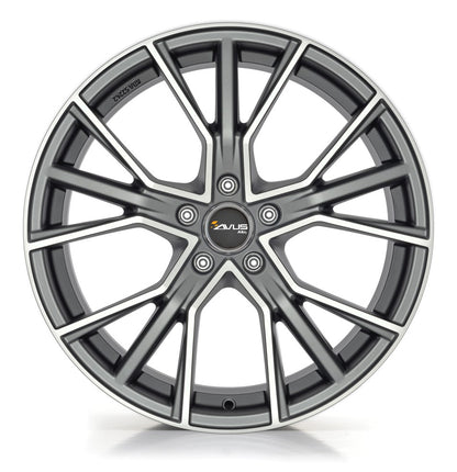 Avus Racing AF18 matt anthracite polished 9.5x21 ET25 - LK5/112 ML66.6