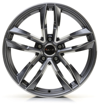 Avus Racing AF16 anthracite polished 10x21 ET30 - LK5/112 ML66.6
