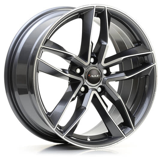 Avus Racing AF16 anthracite polished 8.5x20 ET45 - LK5/112 ML66.6