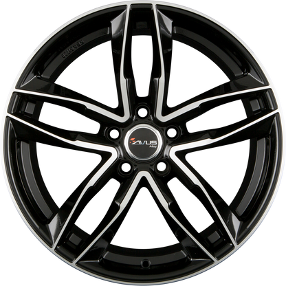 Avus Racing AF16 black polished Alufelge 8.5x19 Zoll ET40 LK 5x112 ML66.6 – Bild 3