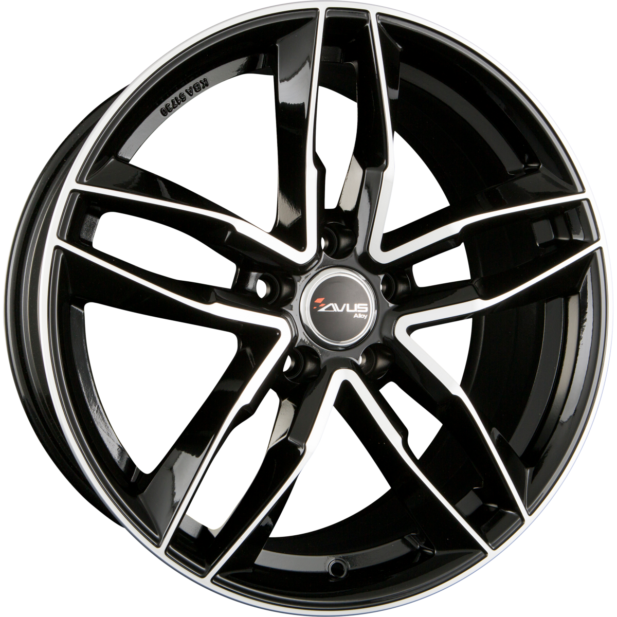 Avus Racing AF16 black polished Alufelge 8.5x19 Zoll ET40 LK 5x112 ML66.6 – Bild 4
