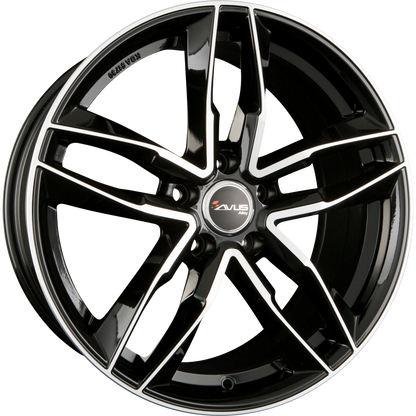 Avus Racing AF16 black polished Alufelge 8.5x19 Zoll ET40 LK 5x112 ML66.6 – Bild 4