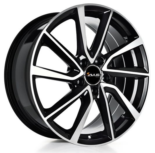 Avus Racing AC-518 black polished 8x18 ET35 - LK5/112 ML66.6