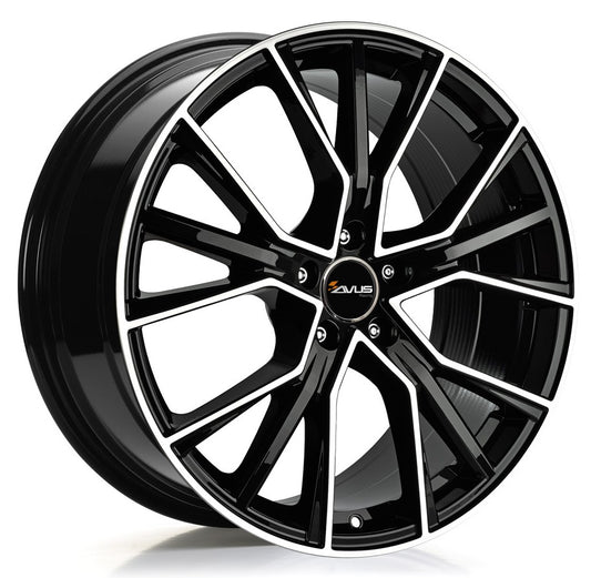 Avus Racing AF18 black polished 8x18 ET35 - LK5/112 ML66.6