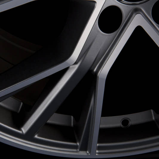 Avus Racing AF18 Matt Anthracite Polished Alufelge 8x18 Zoll ET35 LK 5x100 ML57.1 – Bild 3