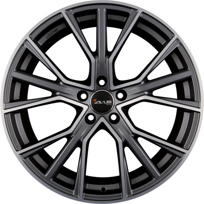 Avus Racing AF18 matt anthracite polished Alufelge 8x18 Zoll ET35 LK 5x112 ML66.6 – Bild 3