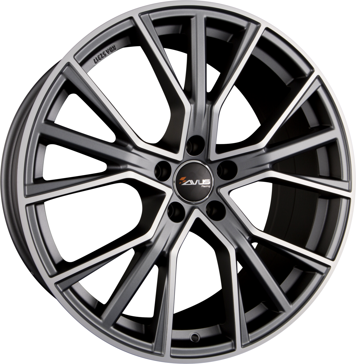 Avus Racing AF18 matt anthracite polished Alufelge 8x18 Zoll ET35 LK 5x112 ML66.6 – Bild 4