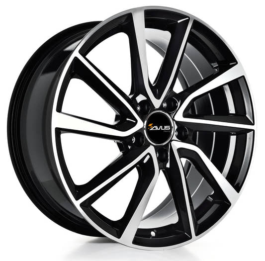 Avus Racing AC-518 black polished 8x19 ET40 - LK5/114.3 ML73.1