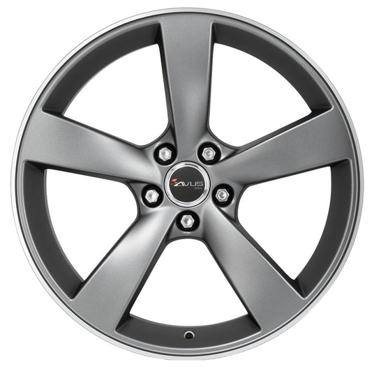 Avus Racing AF10 matt anthracite polished 8x18 ET45 - LK5/112 ML66.5