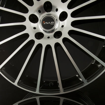 Avus Racing AC-M03 Black Polished Alufelge 8x19 Zoll ET40 LK 5x114.3 ML73 – Bild 3