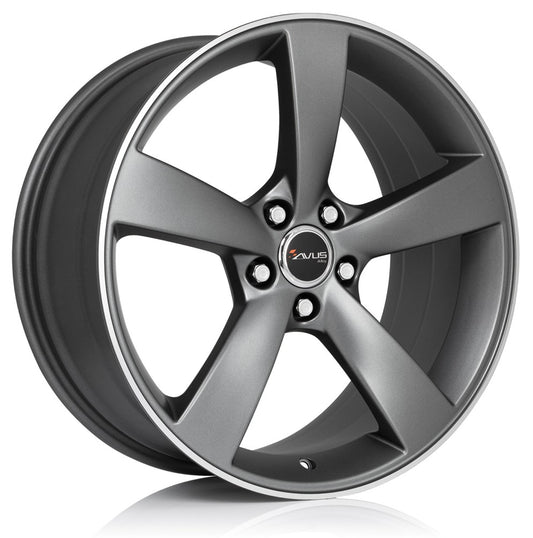 Avus Racing AF10 matt anthracite polished 9.5x19 ET45 - LK5/112 ML66.5