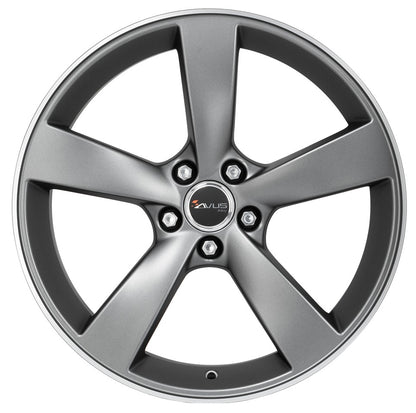 Avus Racing AF10 matt anthracite polished 8.5x19 ET35 - LK5/120 ML72.6