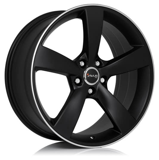Avus Racing AF10 matt black polished 10x21 ET50 - LK5/112 ML66.5