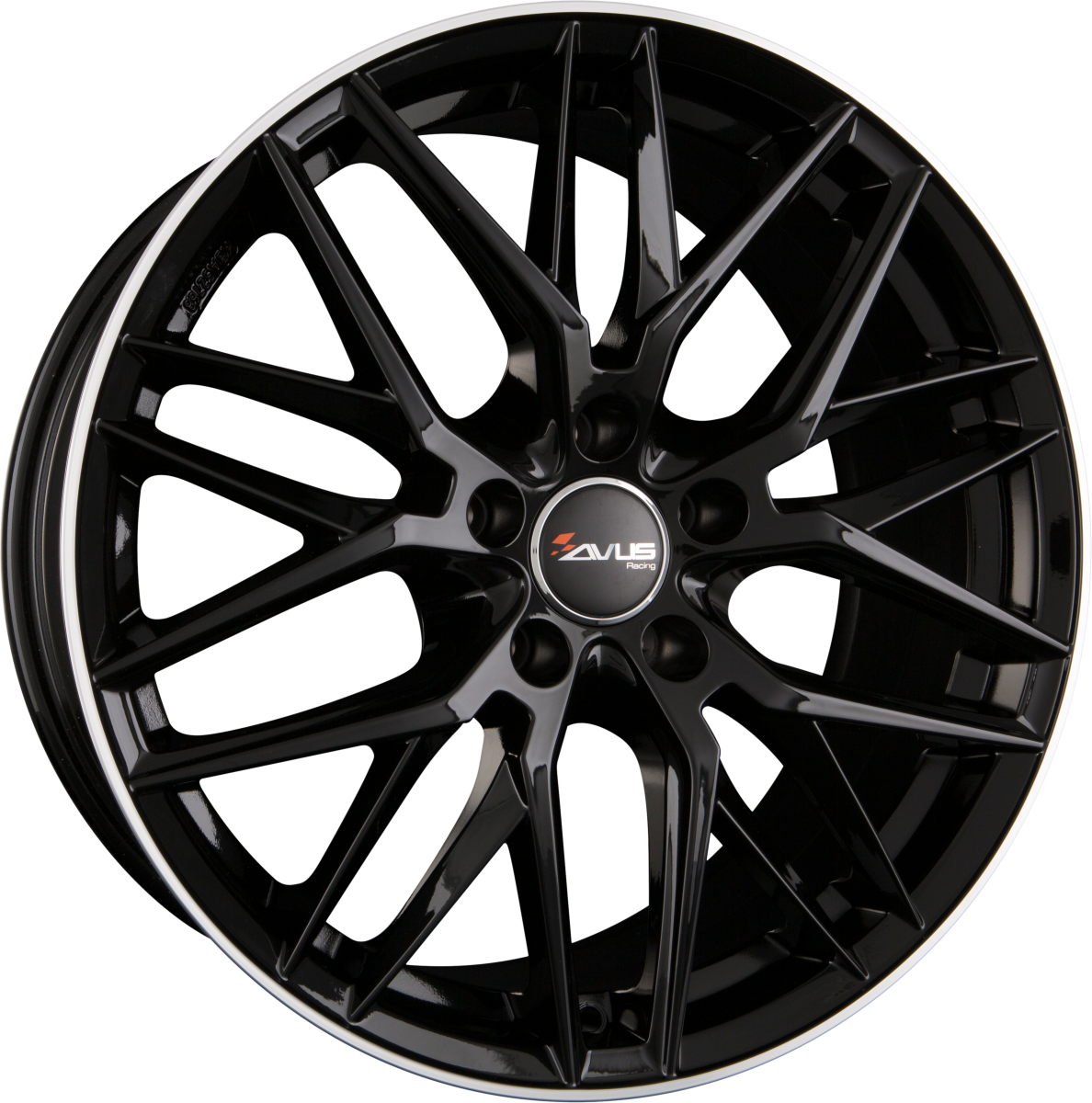 Avus Racing AF19 Black Polished Lip Alufelge 8x18 Zoll ET35 LK 5x112 ML66.6 – Bild 2