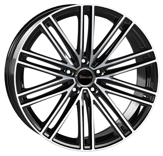 Avus Racing AC-M08 black polished 10.5x20 ET64 - LK5/130 ML71.6