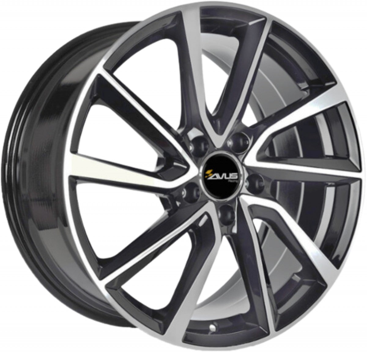 Avus Racing AC-518 matt anthracite polished 7.5x20 ET44 - LK5/112 ML57.1