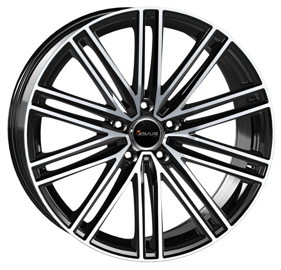 Avus Racing AC-M08 black polished 11.5x22 ET61 - LK5/130 ML71.6