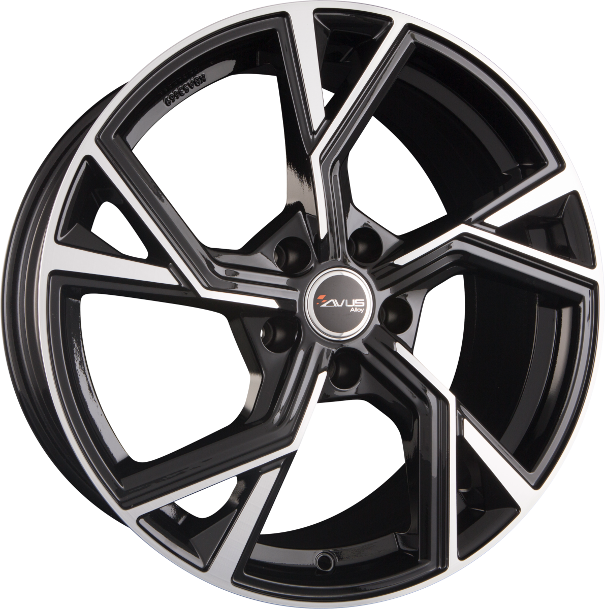 Avus Racing AF20 Black Polished Alufelge 8.5x19 Zoll ET48 LK 5x112 ML57.1 – Bild 3