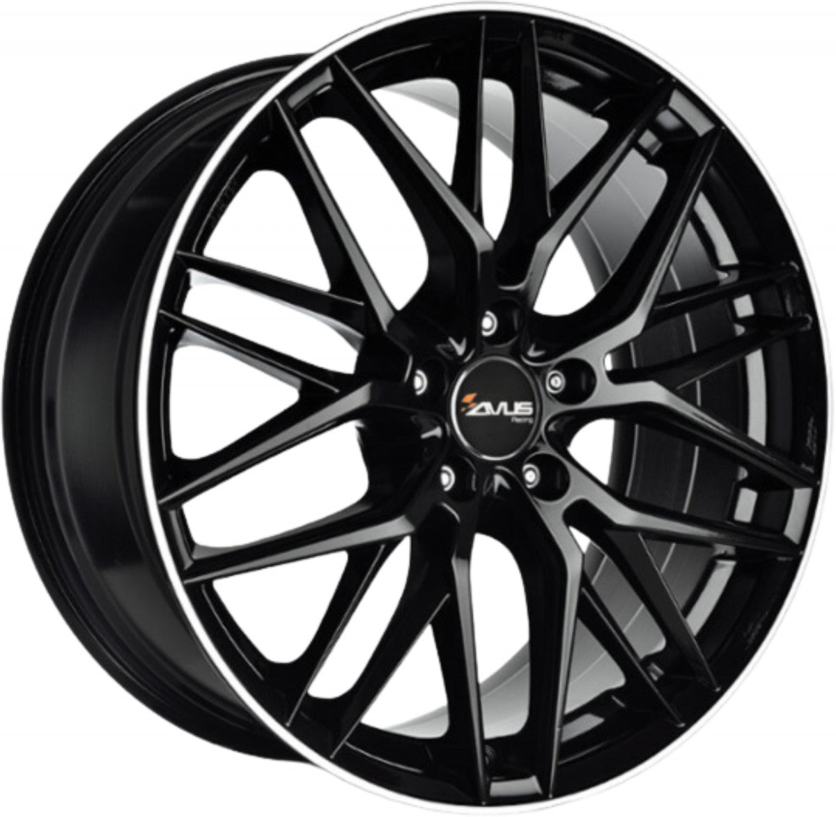 Avus Racing AF19 black polished lip 7.5x17 ET42 - LK5/112 ML66.6