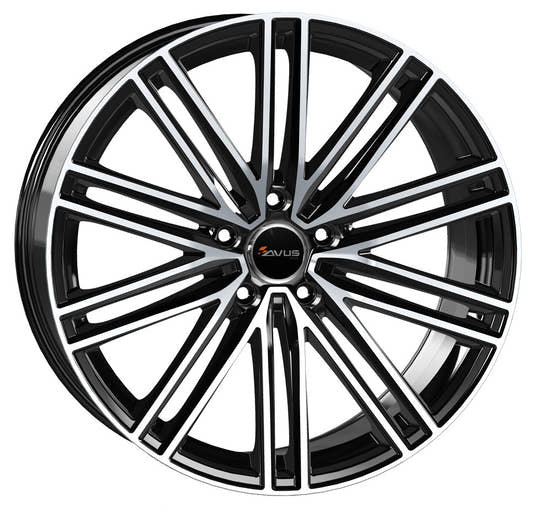Avus Racing AC-M08 black polished 11.5x20 ET68 - LK5/130 ML71.6