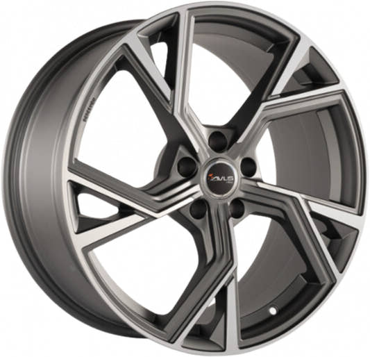 Avus Racing AF20 matt anthracite polished Alufelge 8x18 Zoll ET28 LK 5x112 ML66.6