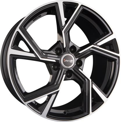 Avus Racing AF20 Black Polished Alufelge 9x21 Zoll ET30 LK 5x112 ML66.6 – Bild 3