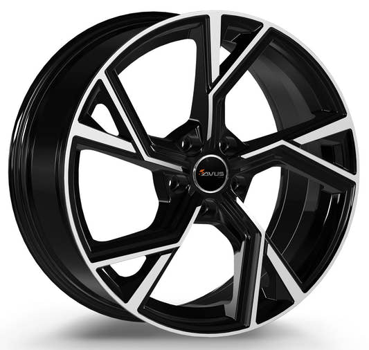 Avus Racing AF20 black polished 9x21 ET37 - LK5/112 ML66.6