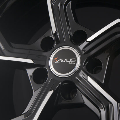 Avus Racing AF20 Black Polished Alufelge 9.5x21 Zoll ET31 LK 5x112 ML66.6 – Bild 5