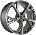 Avus Racing AF20 matt anthracite polished Alufelge 9.5x21 Zoll ET20 LK 5x112 ML66.6
