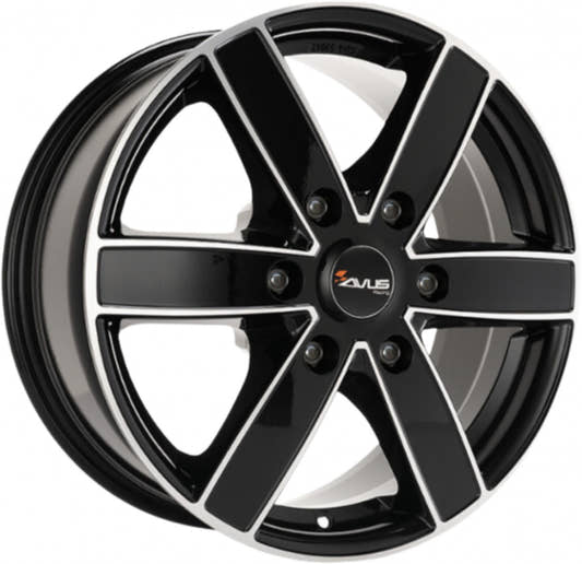 Avus Racing AC-V61 black polished 6.5x16 ET54 - LK6/130 ML84.1