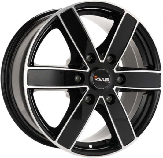 Avus Racing AC-V61 black polished 6.5x16 ET62 - LK6/130 ML84.1