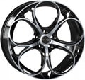Avus Racing AC-520 black polished Alufelge 8x19 Zoll ET33 LK 5x110 ML65.1