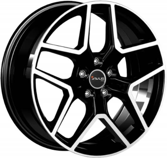 Avus Racing AC-519 black polished 7x17 ET45 - LK5/114.3 ML73.1