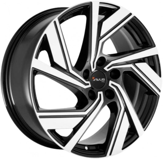 Avus Racing AC-521 black polished 8x19 ET40 - LK5/120 ML64.1