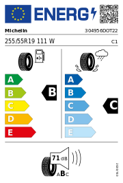Michelin Latitude Tour HP LR J DOT22 XL 255/55 R19 111W DOT DOT22 – EU-Reifenlabel