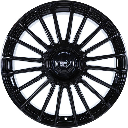 1000 Miglia MM1022 gloss black 8x19 ET30 - LK5/112 ML73.1