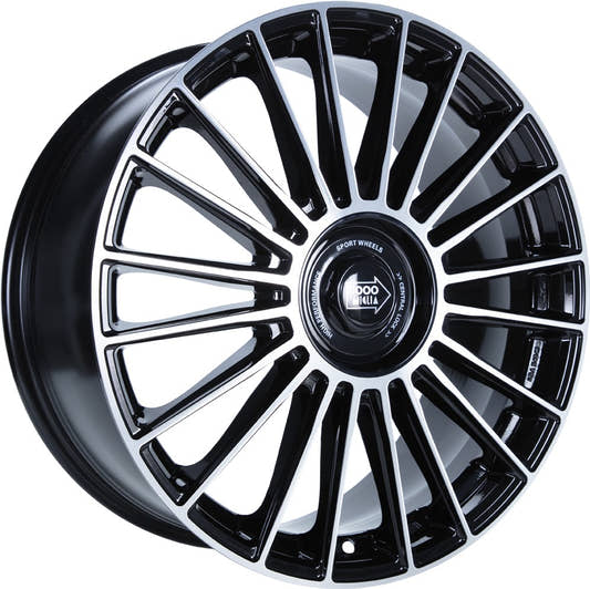 1000 Miglia MM1022 black polished 8x19 ET30 - LK5/112 ML73.1