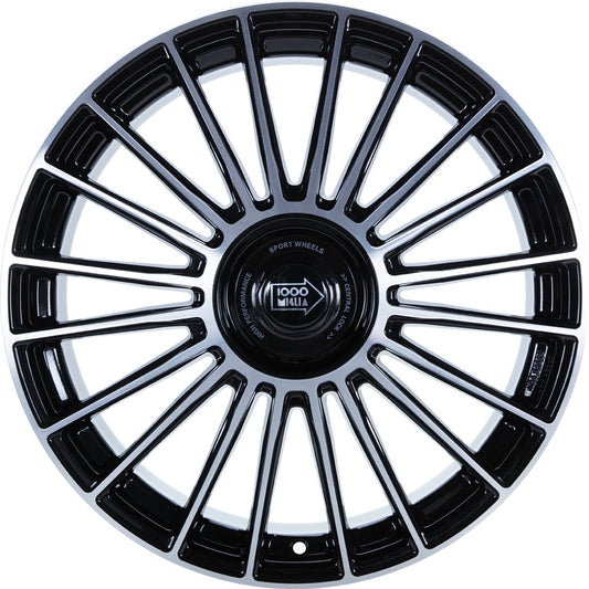 1000 Miglia MM1022 black polished 8x19 ET45 - LK5/108 ML73.1