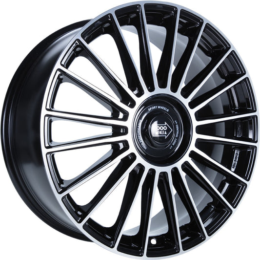 1000 Miglia MM1022 black polished 8x18 ET30 - LK5/112 ML73.1