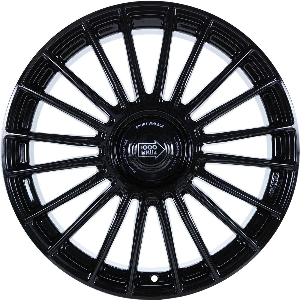 1000 Miglia MM1022 gloss black 8x18 ET45 - LK5/108 ML73.1
