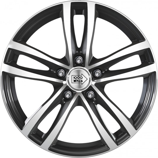 Mille Miglia MM020 anthrazit poliert 7x17 ET49 - LK5/112 ML57.1
