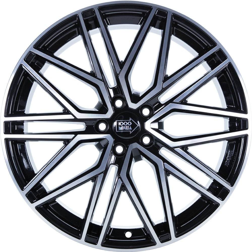 1000 Miglia MM1023 black polished 8.5x20 ET45 - LK5/108 ML73.1