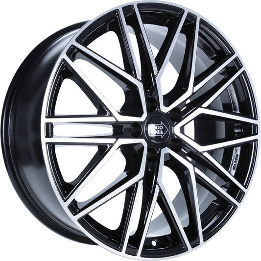 1000 Miglia MM1023 black polished 8x19 ET45 - LK5/114.3 ML73.1