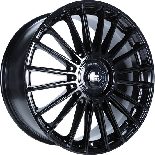 1000 Miglia MM1022 gloss black 8x18 ET33 - LK5/110 ML65.1