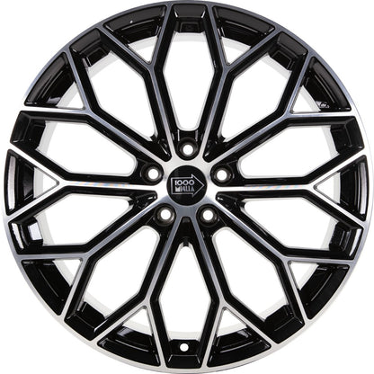 1000 Miglia MM1030 gloss black polished 8x18 ET45 - LK5/112 ML66.5