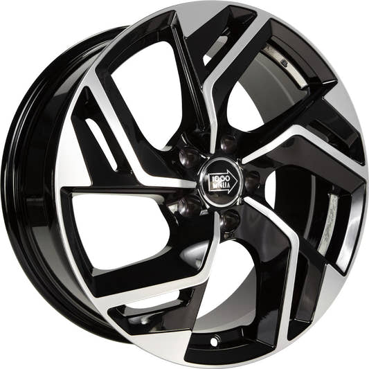1000 Miglia MM1031 gloss black polished 7.5x18 ET40 - LK5/114.3 ML73.1