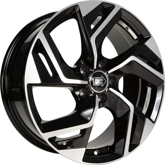 1000 Miglia MM1031 gloss black polished 7.5x18 ET45 - LK5/108 ML73.1