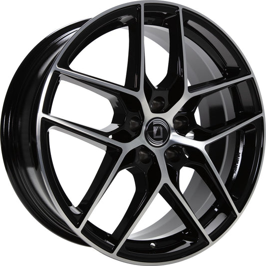 1000 Miglia MM1004 gloss black polished 7.5x17 ET35 - LK5/112 ML66.5