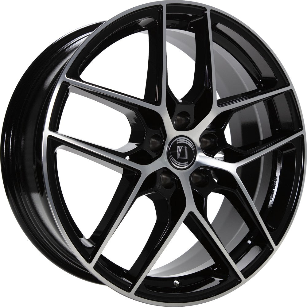 1000 Miglia MM1004 gloss black polished 8x18 ET45 - LK5/108 ML73.1